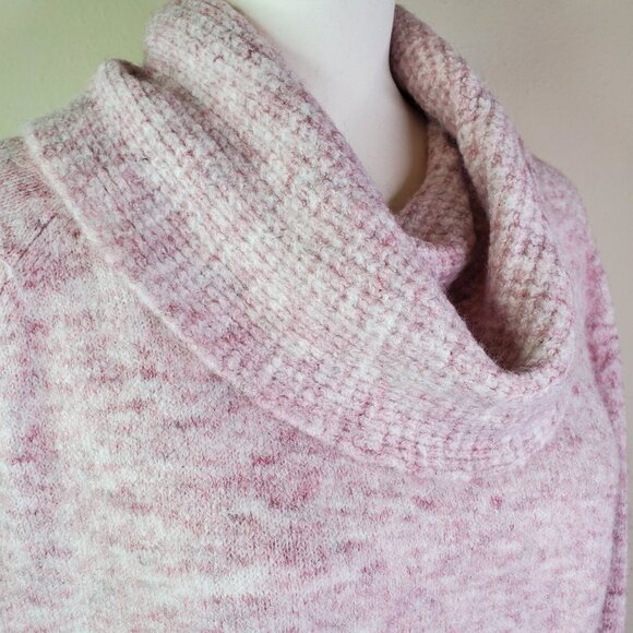 Style & Co. Womens Pink Blush Cowlneck Sweater PL - Picture 2 of 10